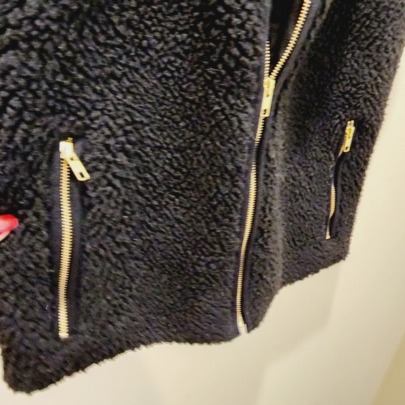 J. CREW Women's black teddy sherpa vest size S - Picture 4 of 10